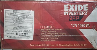 Exide Inverter - Pure Sinewave - Exide1450 24V